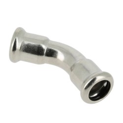 BONFIX M-press RVS-water bocht 45° 22 x 22 mm