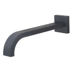 Rombo baduitloop vierkant 25 cm 1/2'' mat zwart
