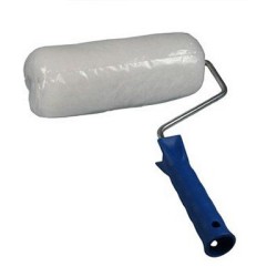 vachtroller 10 cm.zwart / wit - set a 2 stuks