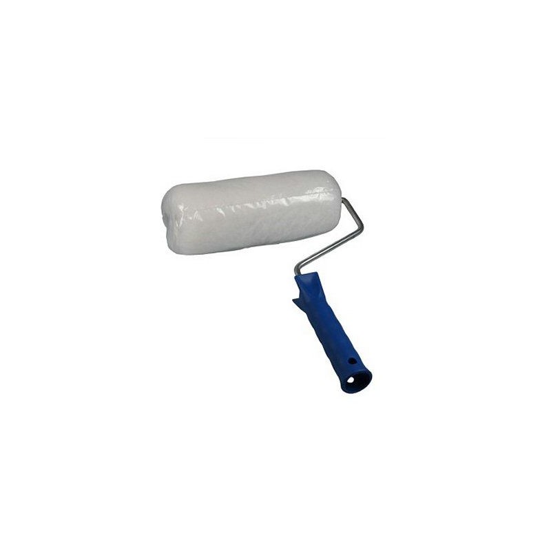 vachtroller 10 cm.zwart / wit - set a 2 stuks