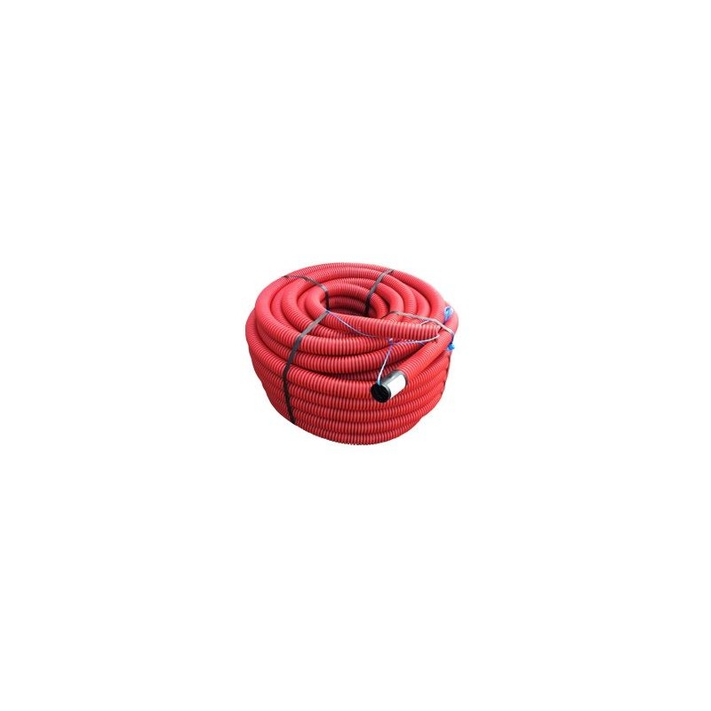 Kabelbeschermingsbuis flex 40mm Rood+ trekkoord R50m