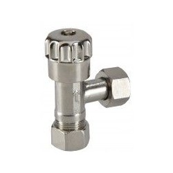 Wiesbaden hoekstopkraan 3/8" x 12mm knel chroom