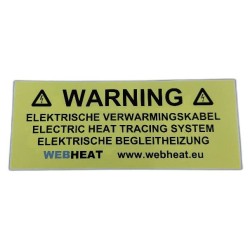 WebHeat waarschuwing sticker (verplicht iedere 5m)
