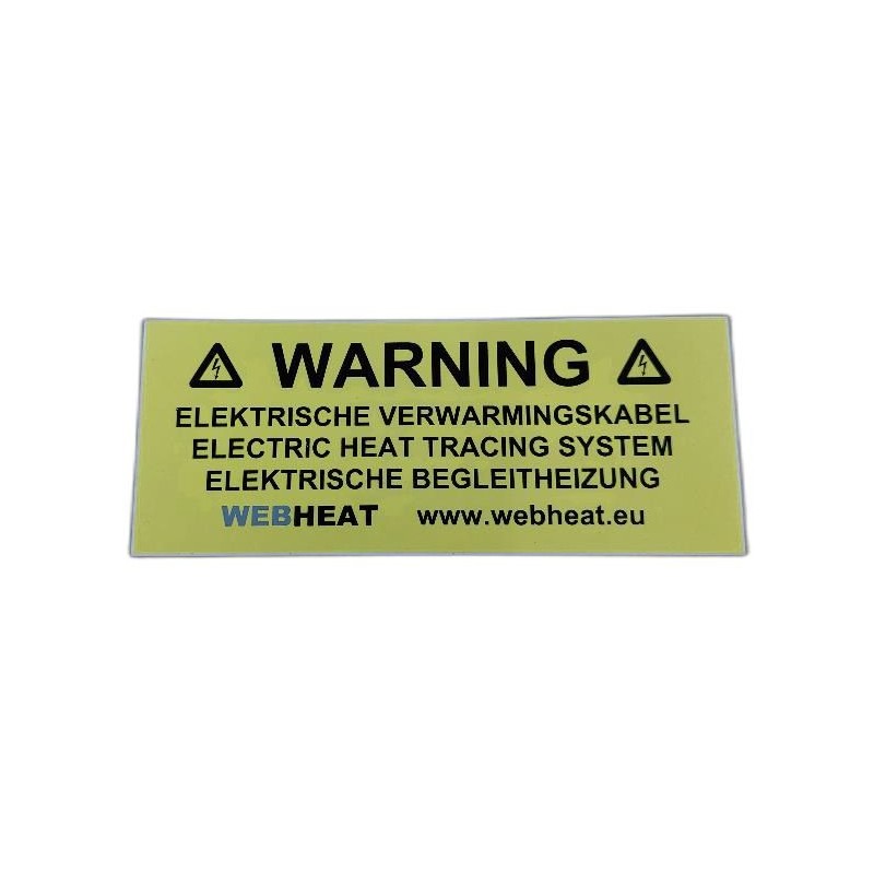 WebHeat waarschuwing sticker (verplicht iedere 5m)
