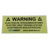 WebHeat waarschuwing sticker (verplicht iedere 5m)