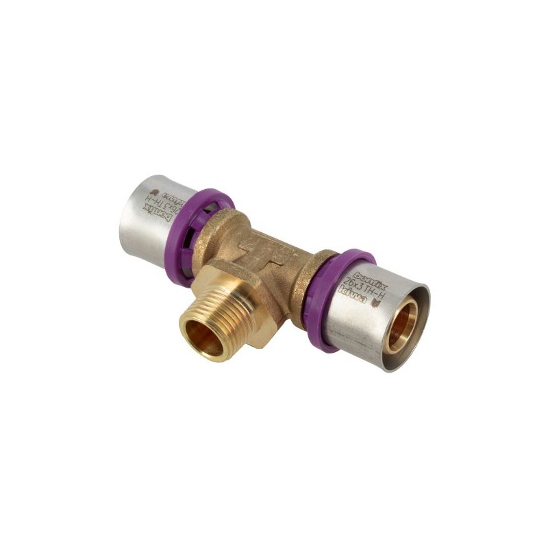 BONFIX Alu-pers T-stuk 26 x 1/2" bu.dr. x 26 mm