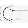 Roval aluminium kraaltrim geanodiseerd 45 x 50 mm