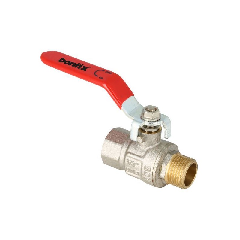 BONFIX Kogelkraan 1" - binnen x buitendraad- rode hendel PN25
