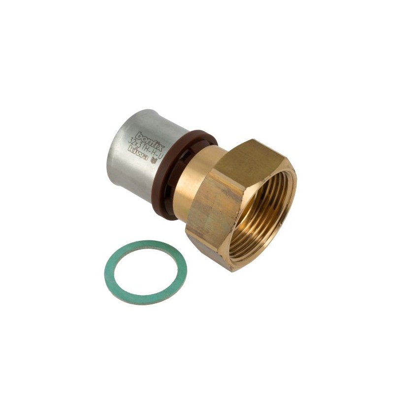 BONFIX Alu-pers 2-delige koppeling met losse moer 1 1/4" bi. x 32 mm