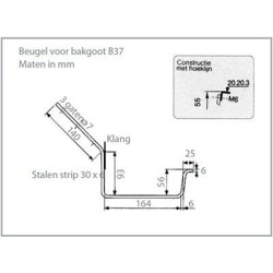 gootbeugel Klang+Lip 30x5mm 45 graden model 3 Bak 37
