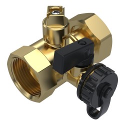 Vul- en aftapkraan serie 1483 - 1'' wartel x 3/4'' bui.dr. x 1'' bin.d
