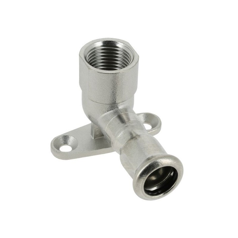 BONFIX M-press RVS-water muurplaat 1/2" bi.dr. x 18 mm
