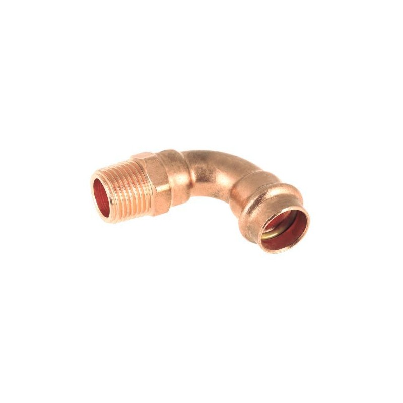 BONFIX V-press aquagas bocht 90° 1/2" bu.dr. x 18 mm