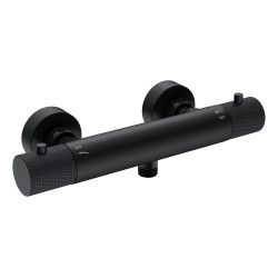 Ribbd thermostatische douchemengkraan hartafstand 15 cm mat zwart
