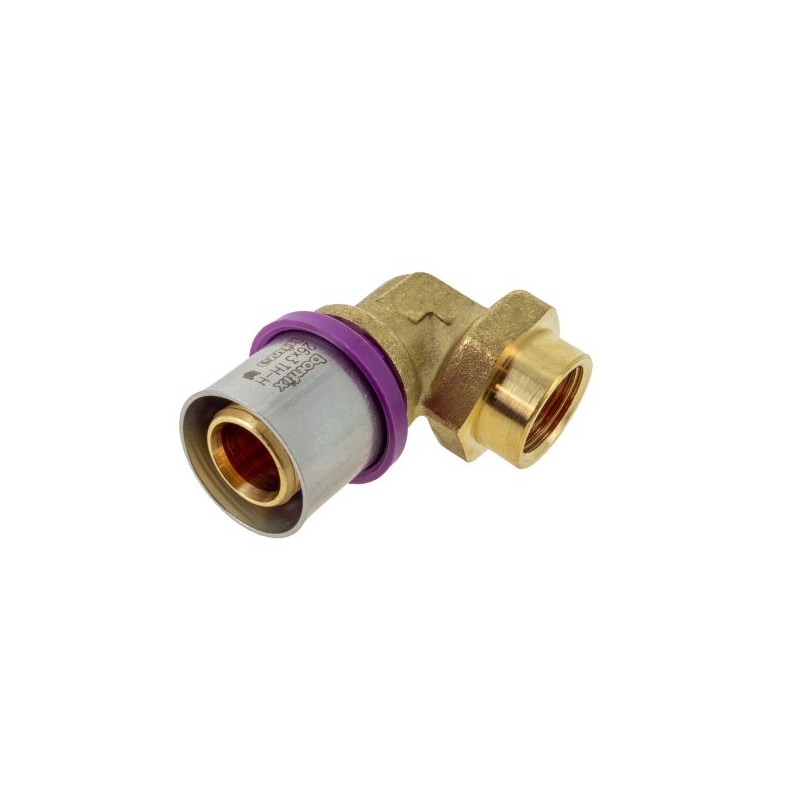 BONFIX Alu-pers kniekoppeling 1/2" bi.dr. x 26 mm