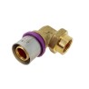 BONFIX Alu-pers kniekoppeling 1/2" bi.dr. x 26 mm