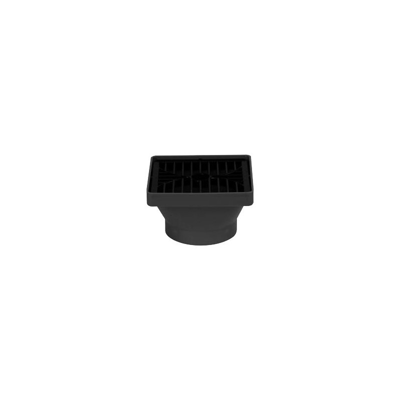 Pipelife Put pvc 165 x165 mm onderuitlaat 110mm + deksel - zwart