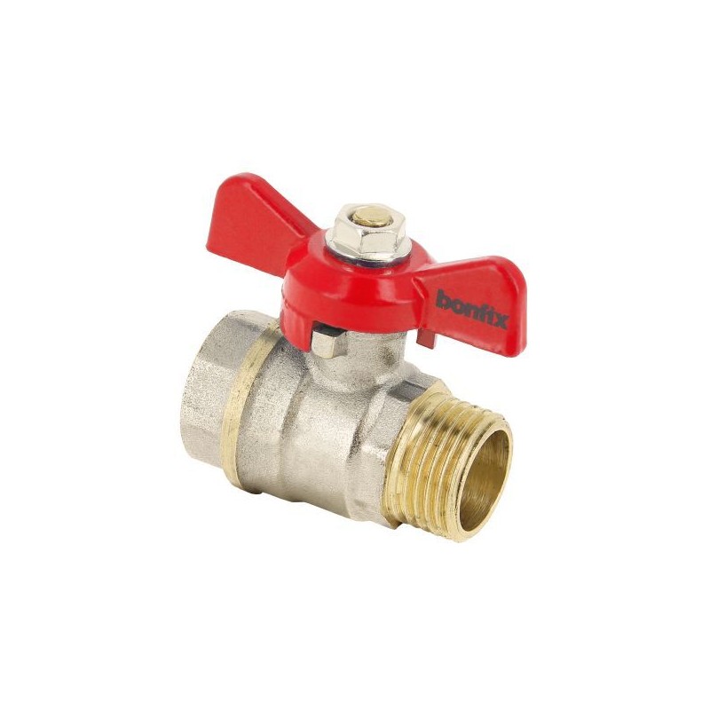 BONFIX Kogelkraan 5/4" - binnen x buitendraad- rode vlindergreep PN30