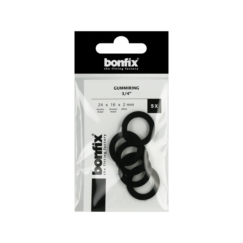 BONFIX Gummiring 3/4" (24 x 16 x 2 mm) 5 stuks