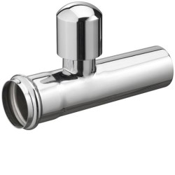 muurbuis recht beluchter 32mm verchroomd