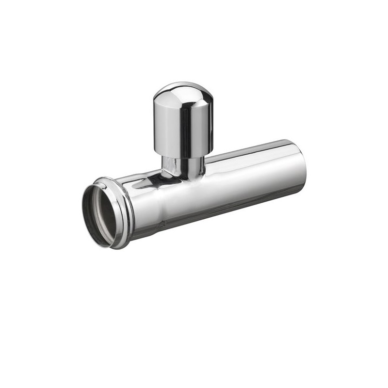 muurbuis recht beluchter 32mm verchroomd