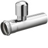 muurbuis recht beluchter 32mm verchroomd