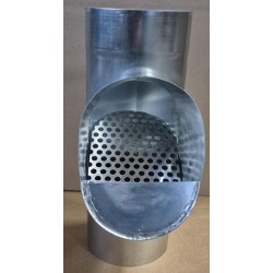zinken loofafscheider - bladvanger Ø120 mm - rvs rooster