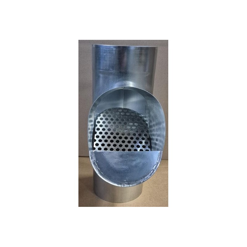 zinken loofafscheider - bladvanger Ø120 mm - rvs rooster