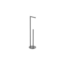 Alonzo toiletrolhouder met reserverolhouder vrijstaand gunmetal PVD