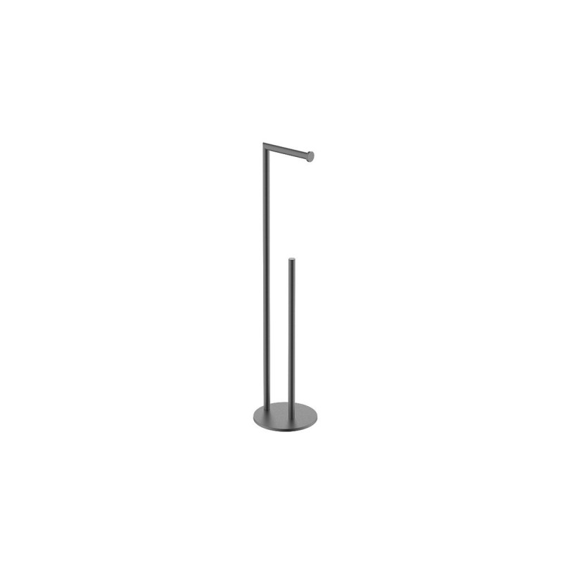 Alonzo toiletrolhouder met reserverolhouder vrijstaand gunmetal PVD