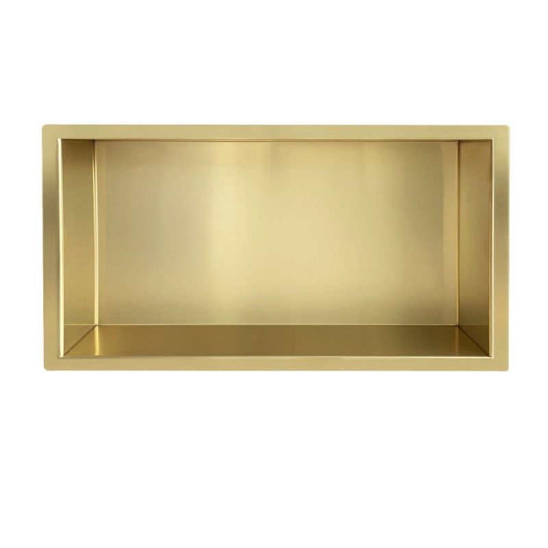 Demis inbouwnis 60 x 30 x 7 cm geborsteld brons koper pvd
