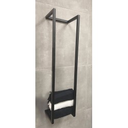 Loft handdoekrek 95 x 25 x 20 cm mat zwart