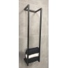 Loft handdoekrek 95 x 25 x 20 cm mat zwart