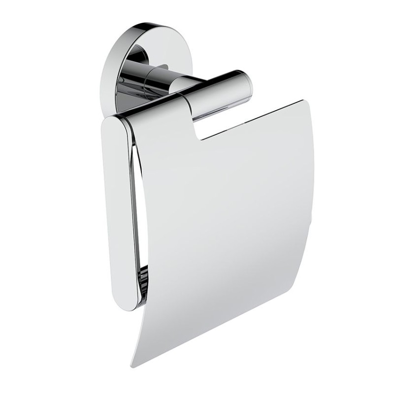 Alonzo toiletrolhouder met klep chroom 
