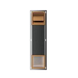 Rocko toiletrolhouder klep reserverolhouder inbouw geborst.brons koper