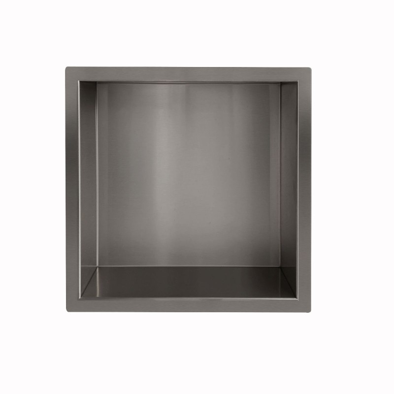 Demis inbouwnis 30 x 30 x 7 cm gunmetal PVD