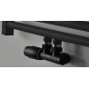 Riko onderblok set 16x2/15 haaks links - mat zwart