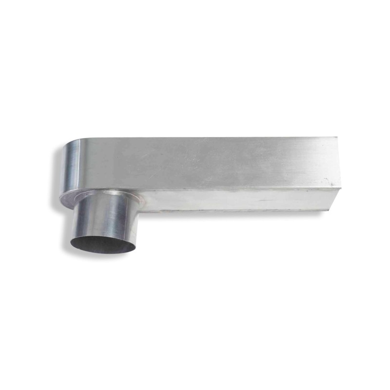 RHEINZINK Stadsuitloop walsblank Ø80mm 60 x 80mm 32cm