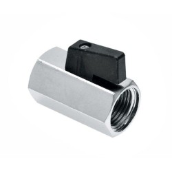 BONFIX Minikogelkraan 1/2" bi.dr. x bi.dr. (zwarte knop)