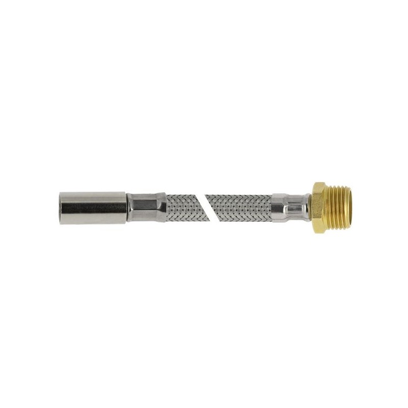 BONFIX RVS flexibele aansluitleiding 50cm 3/8" bu x 15 mm insteek