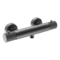Ribbd thermostatische douchemengkraan hartafstand 15 cm gunmetal