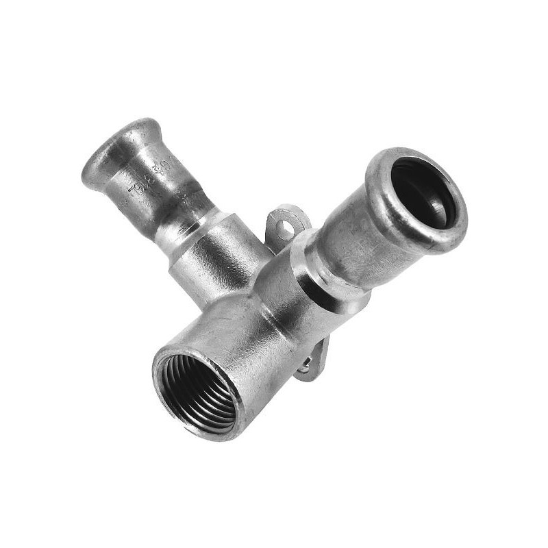BONFIX M-press RVS-water dubbele muurplaat 1/2" bi. x 15 mm