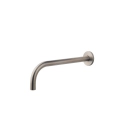 Slim 18mm uitloop rond 25cm 1/2" geborsteld staal