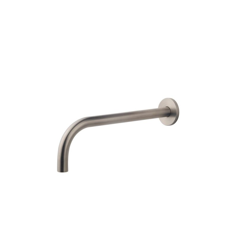 Slim 18mm uitloop rond 25cm 1/2" geborsteld staal