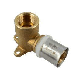 BONFIX Alu-pers muurplaat 3/4" bi.dr. x 25 mm h52 mm