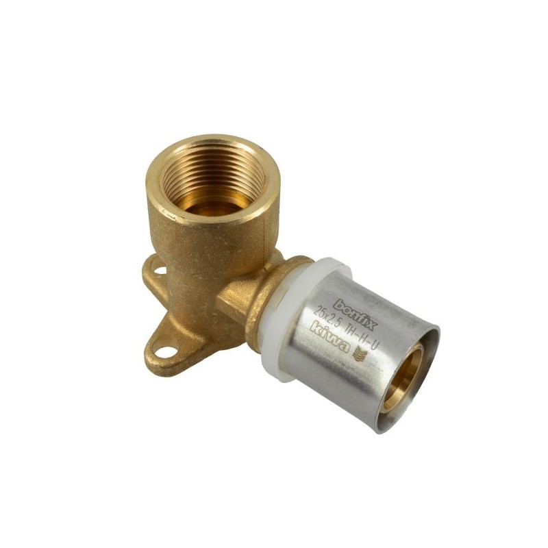 BONFIX Alu-pers muurplaat 3/4" bi.dr. x 25 mm h52 mm