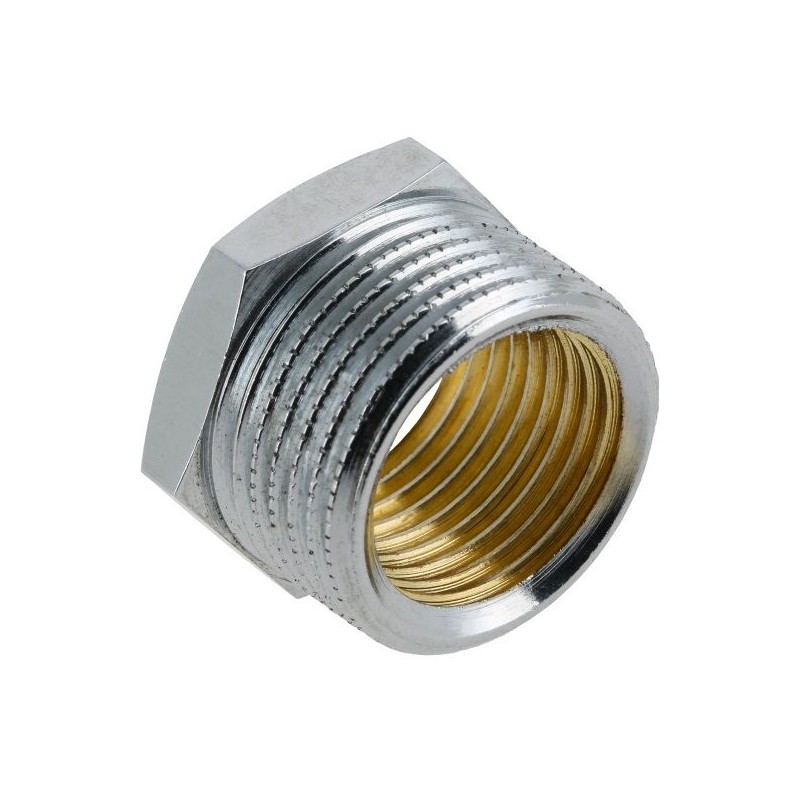 BONFIX Draad messing verloopring 3/4" bu.dr. x 1/2" bi. verchroomd