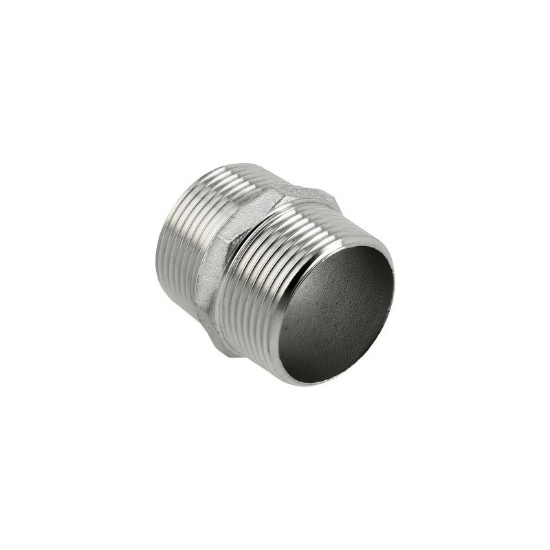 BONFIX RVS Dubbele nippel 2" buitendraad