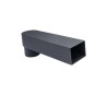 zinken stadsuitloop 60 x 100 mm - uitloop Ø100 -  zwart  (Anthra)