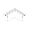 Roval aluminium binnenhoek premium 45 x 45 mm